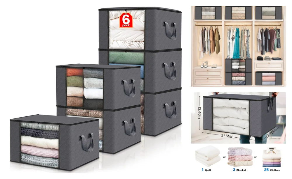 58% Off! Fab Totes 6-Pack Clothes Storage Bag Set {Amazon} | Under $10 58% Off! Fab Totes 6-Pack Clothes Storage Bag Set {Amazon} | Under $10