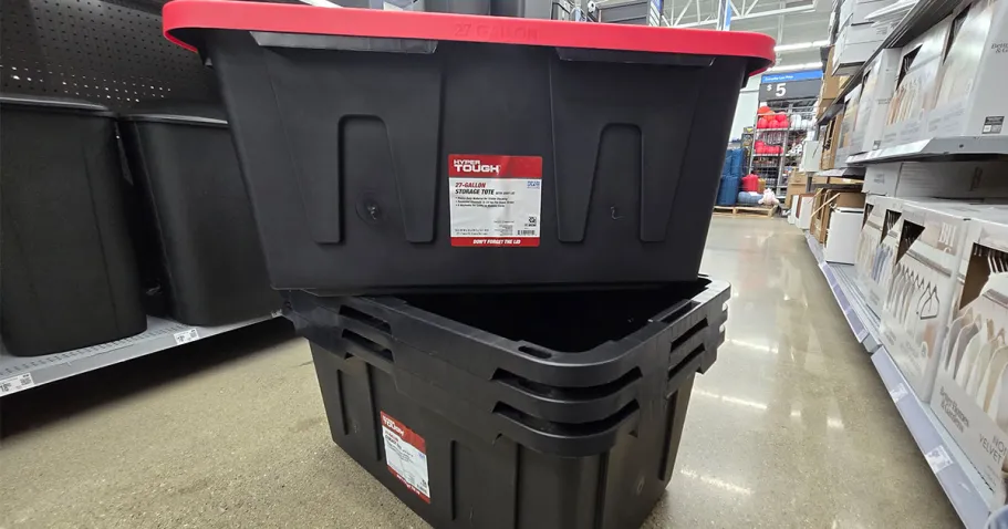 FOUR Hyper Tough 27-Gallon Storage Bins w/ Lids Only $32 on Walmart.com (Just $8 Each) Hyper Tough Storage Bin