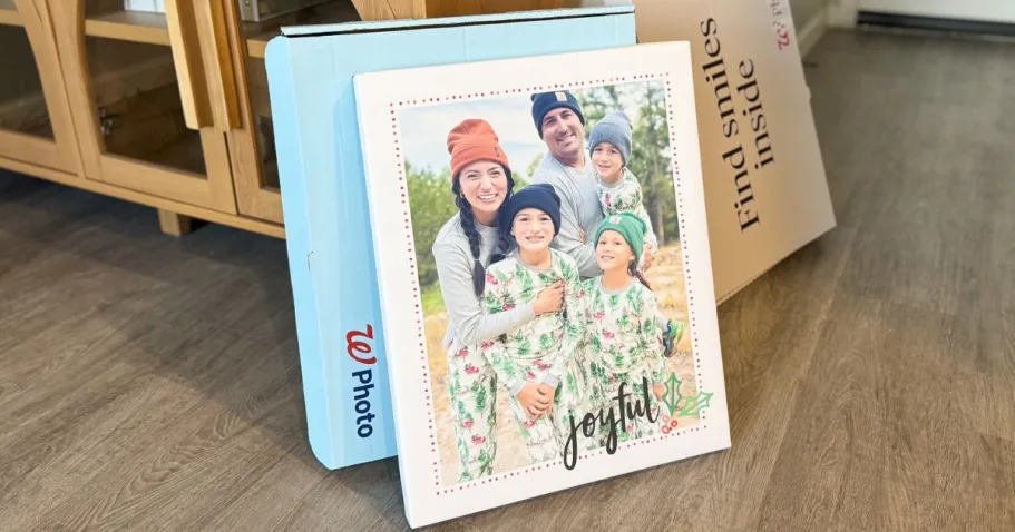 *HOT* $20 Walgreens Canvas Print + Free Same-Day Pickup A Walgreens 16x20 Photo Canvas set leaning against the box