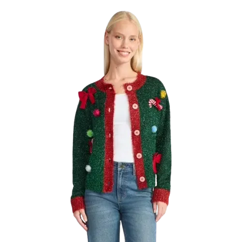 Holiday Time Women’s Christmas Cardigan: $13.79 Holiday Time Women's Christmas Cardigan: $13.79