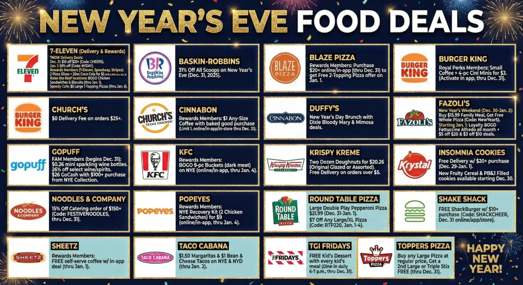 New Year’s Day Freebies & Deals 2026