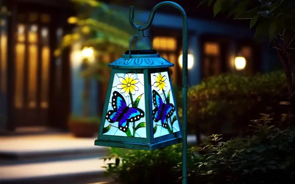 sherpherds hook butterfly solar lantern