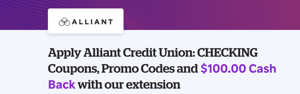 Rakuten: Alliant Credit Union $200/20,000 Checking Bonus