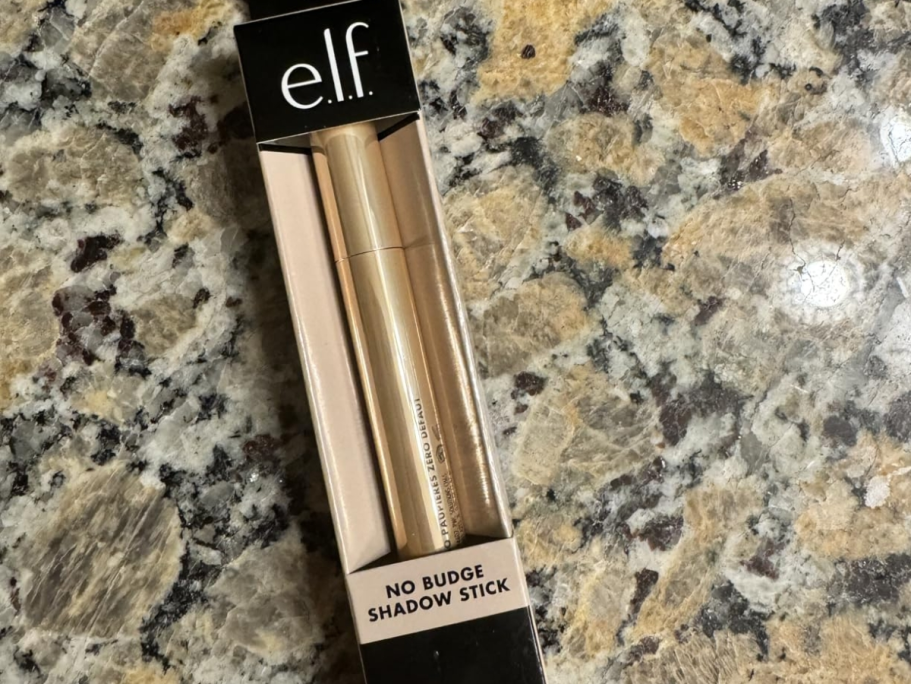 e.l.f. Cosmetics Eyeshadow Stick Only $2.85 Shipped on Amazon e.l.f. eyeshadow stick in packaging on counter