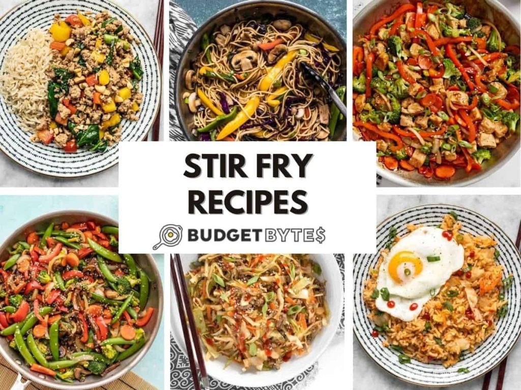 stir fry collage