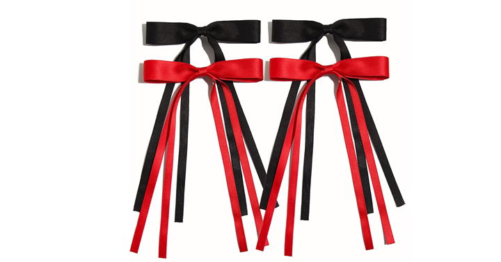 4 Red & Black Ribbon Bowknot Hair Clips – Just $6.83! 4 Red & Black Ribbon Bowknot Hair Clips – Just $6.83!