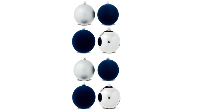 8-Count Navy and Silver Shatterproof Christmas Ornaments – Just $2.82! 8-Count Navy and Silver Shatterproof Christmas Ornaments – Just $2.82!