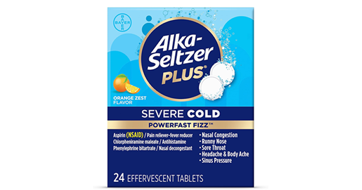 Alka-seltzer Plus Severe Cold PowerFast Fizz Orange Zest Effervescent Tablets, 24ct – Just $3.98! Alka-seltzer Plus Severe Cold PowerFast Fizz Orange Zest Effervescent Tablets, 24ct – Just $3.98!