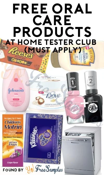 FREE Oral Care Products At Home Tester Club (Must Apply) FREE Oral Care Products At Home Tester Club (Must Apply)