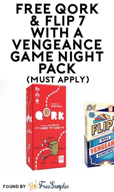 FREE Qork & Flip 7 With a Vengeance Game Night Pack (Must Apply To Host Tryazon Party) FREE Qork & Flip 7 With a Vengeance Game Night Pack (Must Apply To Host Tryazon Party)
