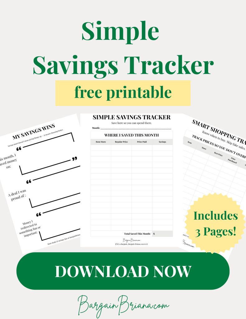 Free Simple Savings Tracker {Printable}
