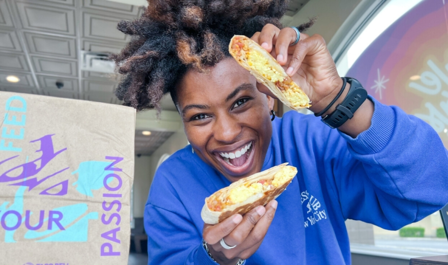 Free Tacos & More – Latest Taco Bell Coupons a woman holding a taco bell crunchwrap