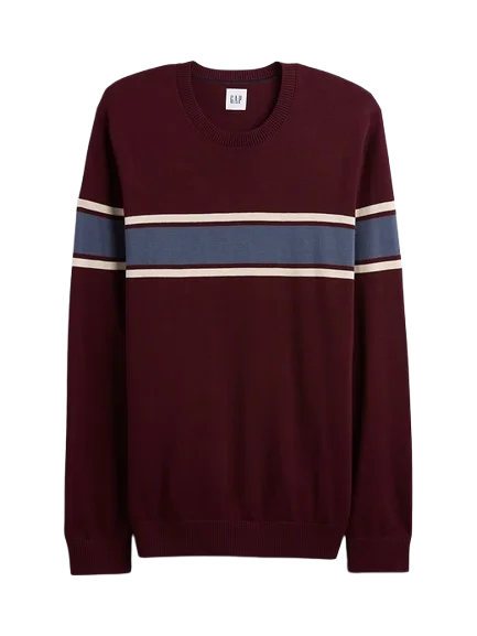 Gap Factory Men’s 100% Cotton Stripe Crewneck Sweater: $8.50 Gap Factory Men's 100% Cotton Stripe Crewneck Sweater: $8.50