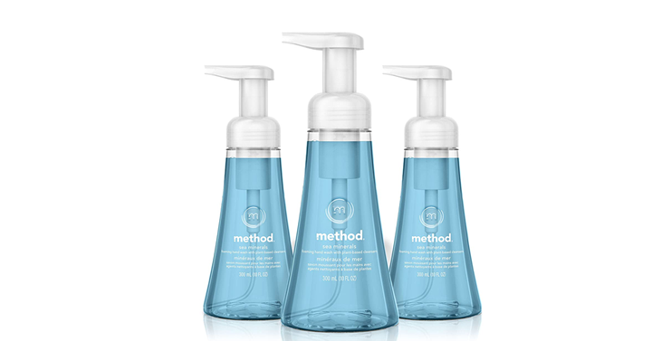 Method Foaming Hand Soap, Sea Minerals – Pack of 3 – Just $8.87! Plus get a $2.22 Amazon credit! Method Foaming Hand Soap, Sea Minerals – Pack of 3 – Just $8.87! Plus get a $2.22 Amazon credit!