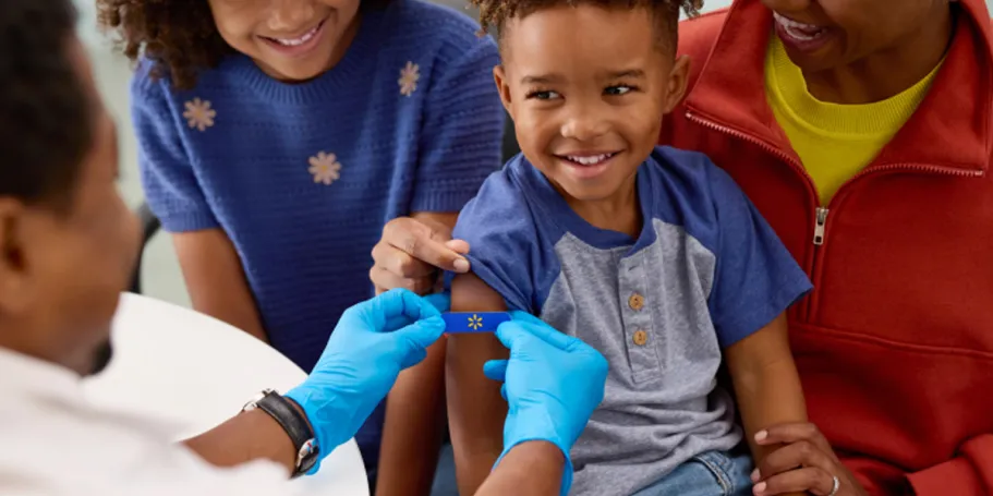 Walmart Wellness Day Event Tomorrow 1/24 (Free Health & Vision Screenings + More!) doctor putting bandaid on child