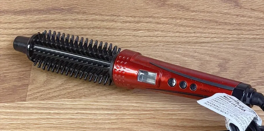 50% Off Sally Beauty Hair Styling Tools | Curling Irons, Straighteners, & More! red and black iron brush