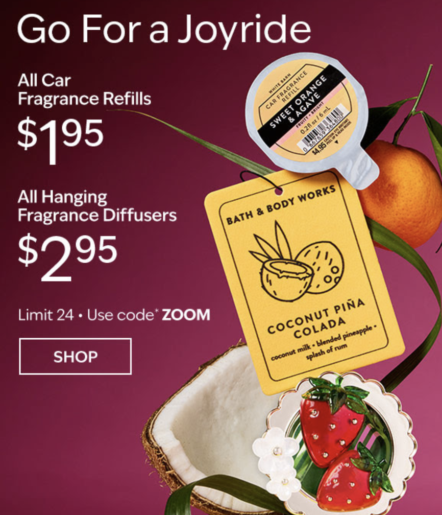 Bath & Body Works- $1.95 Car Fragrances Bath & Body Works- $1.95 Car Fragrances