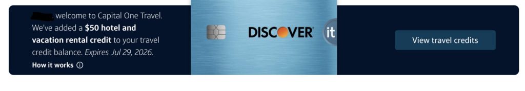 Discover Cardholders Migrating To Capital One Get $50 Travel Portal Credit (Targeted?) Discover Cardholders Migrating To Capital One Get $50 Travel Portal Credit (Targeted?)