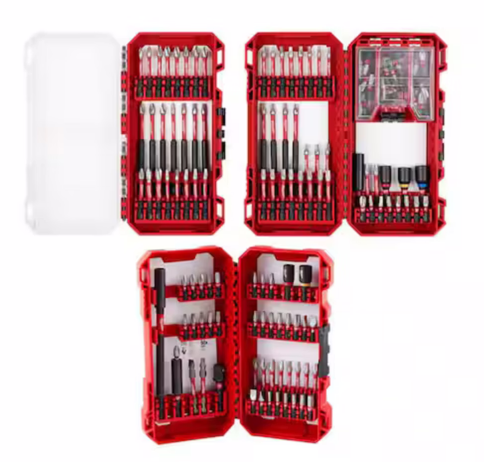 Milwaukee Shockwave 145-Piece Impact-Duty Alloy Steel Drill and Screw Driver Bit Set for $50 + free shipping Milwaukee Shockwave 145-Piece Impact-Duty Alloy Steel Drill and Screw Driver Bit Set for $50 + free shipping