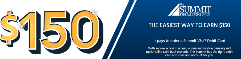 [NY only] Summit Federal Credit Union Up To $150 Checking Bonus - Direct Deposit Not Required
