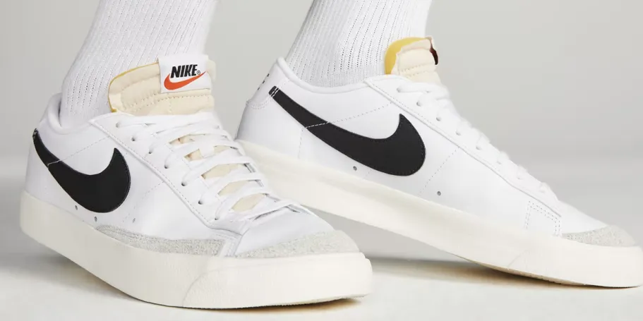 Rare Savings on Popular Nike Blazers | Styles from $34 person wearing white and black nike shoes