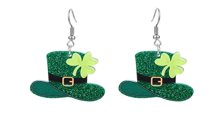 St. Patrick’s Day Acrylic Irish Shamrock Dangle Earrings – Just $3.99! St. Patrick’s Day Acrylic Irish Shamrock Dangle Earrings – Just $3.99!
