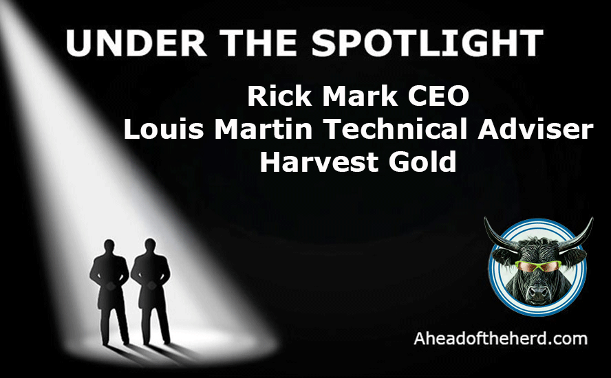 Under the Spotlight Rick Mark CEO Harvest Gold & Louis Martin Technical Adviser Harvest Gold Under the Spotlight Rick Mark CEO Harvest Gold & Louis Martin Technical Adviser Harvest Gold