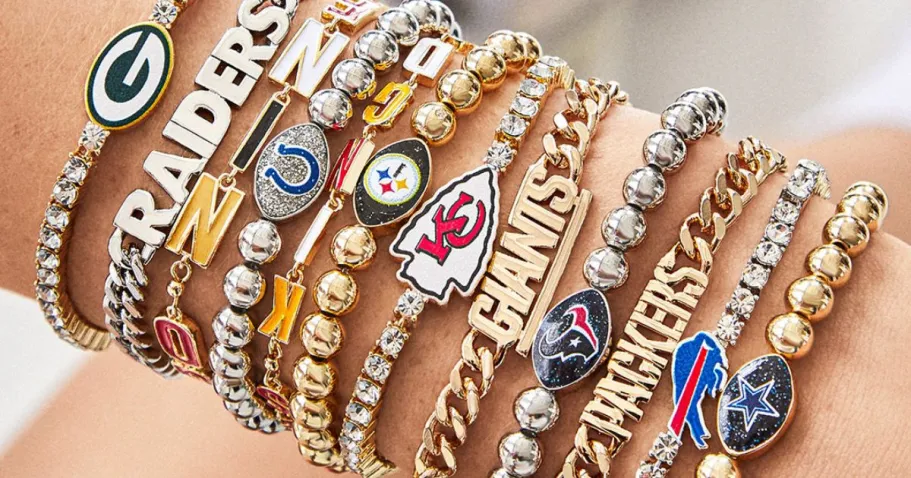 Up to 80% Off Baublebar Jewelry | Get It By Valentine’s Day Wrist with lots of Baublebar NFL bracelets