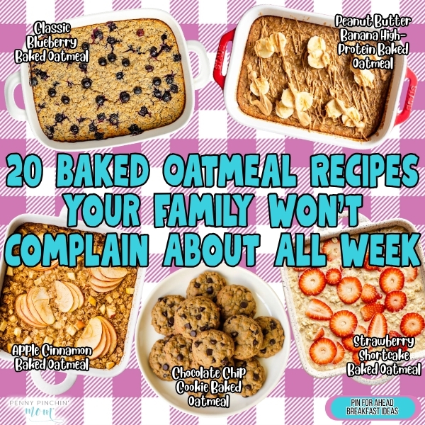 20 Baked Oatmeal Recipes Your Family Won’t Complain About All Week Baked oatmeal recipes: 20 hearty breakfast squares in pans with different mix-ins and toppings the whole family will love.