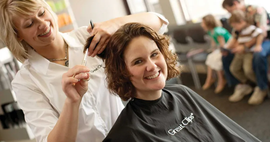 2026 Great Clips Coupons | Save on Haircuts! woman getting hair cut at Great Clips
