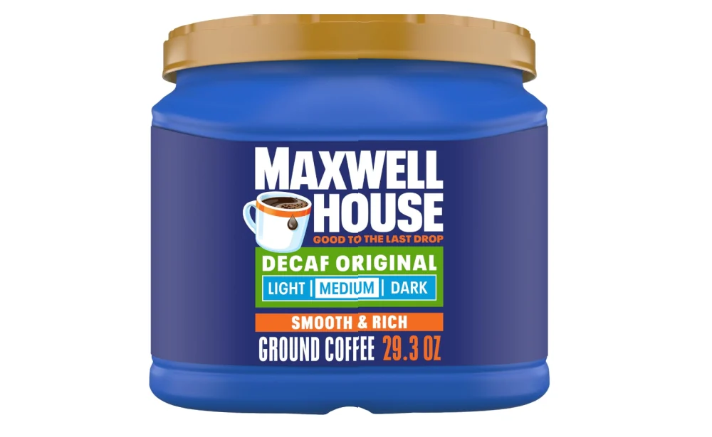 50% Off Maxwell House Decaffeinated Original Medium Roast Ground Coffee, 29.3 oz at Amazon | Under $8 50% Off Maxwell House Decaffeinated Original Medium Roast Ground Coffee, 29.3 oz at Amazon | Under $8