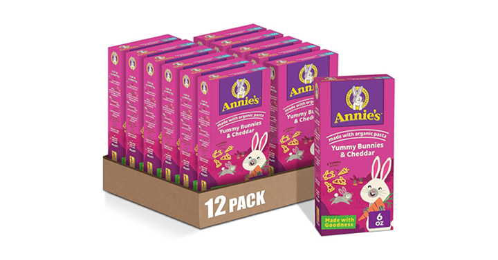 Annie’s Macaroni and Cheese, Bunny Pasta with Yummy Cheese, Pack of 12 – Just $12.40! New Coupon! Annie’s Macaroni and Cheese, Bunny Pasta with Yummy Cheese, Pack of 12 – Just $12.40! New Coupon!