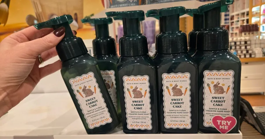 Bath & Body Works Hand Soaps Just $3.95 (Reg. $9) – Today ONLY! bath and body works Sweet Carrot Cake Foaming Hand Soaps in store