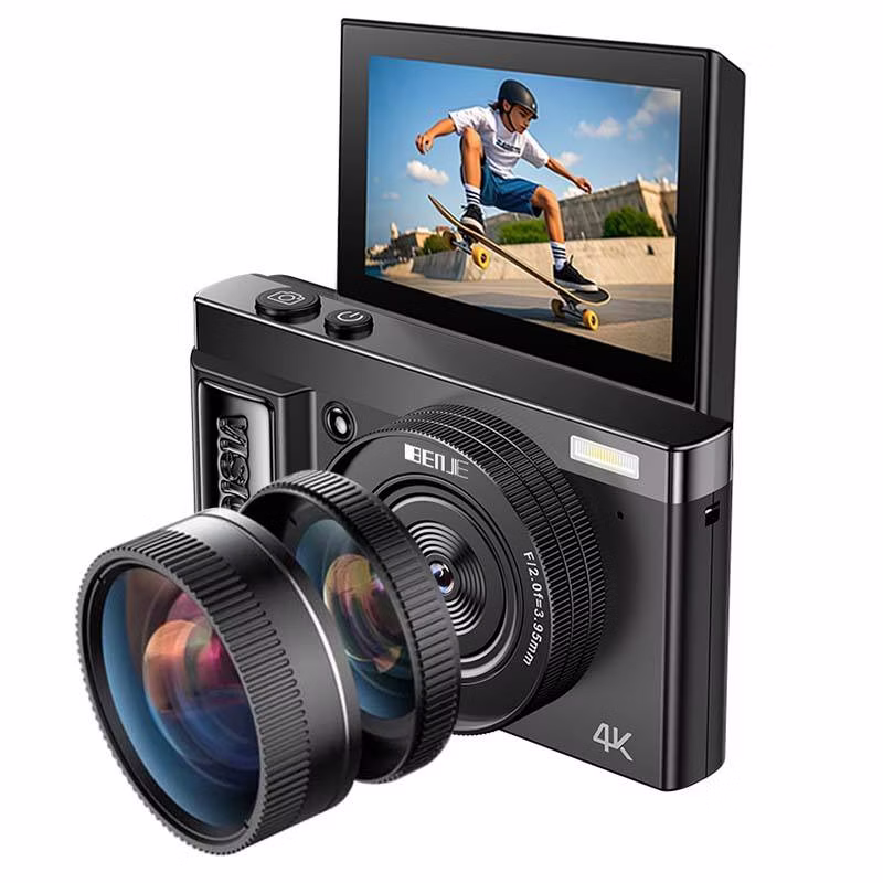 Benjie 4K 64MP Compact Mirrorless Digital Camera for $42 + free shipping w/ first order Benjie 4K 64MP Compact Mirrorless Digital Camera for $42 + free shipping w/ first order