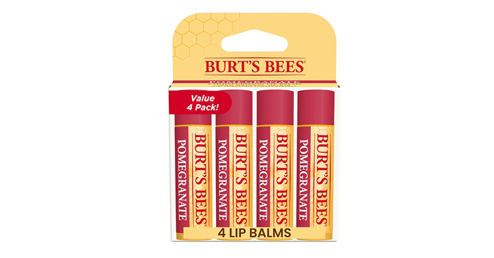 Burt’s Bees Lip Balm – Pomegranate, Lip Moisturizer, 4 Tubes,- Just $5.09! Burt’s Bees Lip Balm – Pomegranate, Lip Moisturizer, 4 Tubes,- Just $5.09!
