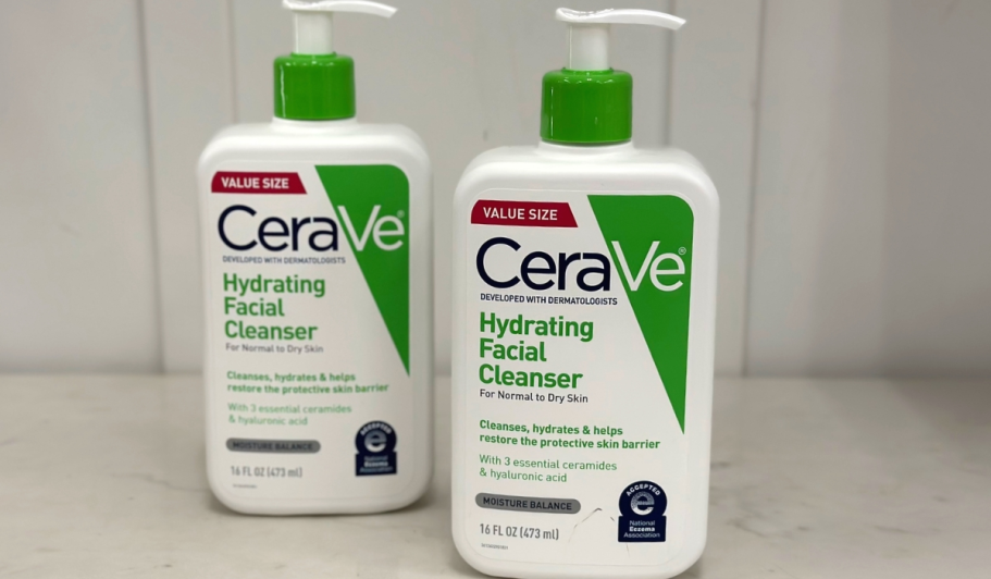 CeraVe Facial Cleanser Just $5 Shipped on Amazon two bottles of cerave hydrating facial cleanser