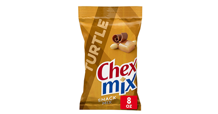 Chex Mix Snack Mix, Turtle, Indulgent Snack Bag, 8 oz – Just $1.62! Chex Mix Snack Mix, Turtle, Indulgent Snack Bag, 8 oz – Just $1.62!