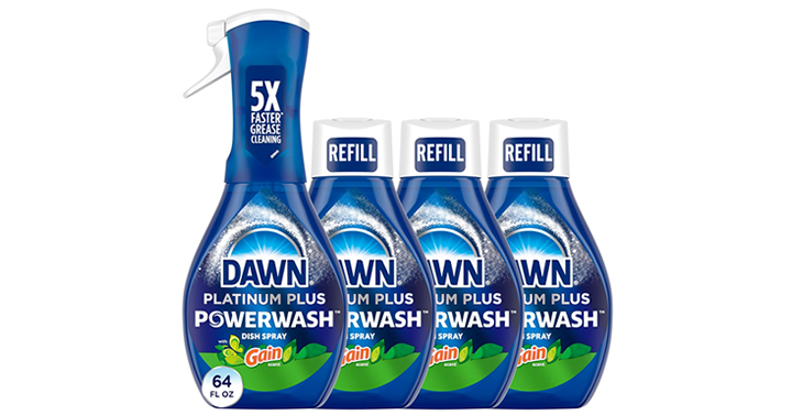 Dawn Powerwash Gain Original Dish Spray, Liquid Dish Soap, 1 Starter Kit + 3 Refills – Just $11.16! Dawn Powerwash Gain Original Dish Spray, Liquid Dish Soap, 1 Starter Kit + 3 Refills – Just $11.16!