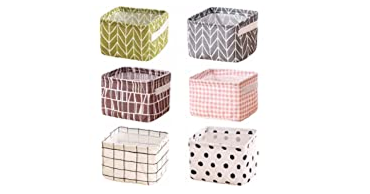 Foldable Basket – Set of 6 Small Collapsible Canvas Containers – Just $11.89! Think Easter baskets! Foldable Basket – Set of 6 Small Collapsible Canvas Containers – Just $11.89! Think Easter baskets!
