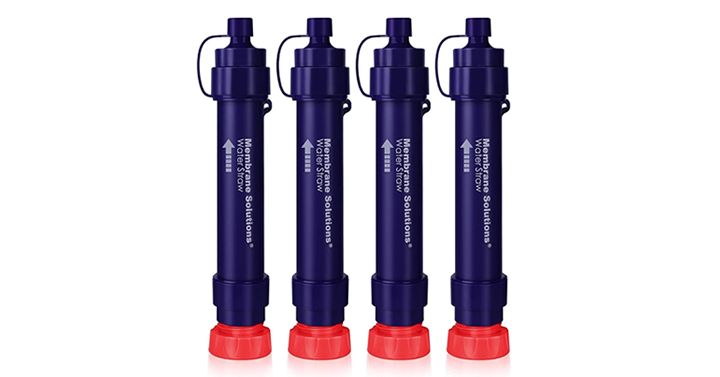 Membrane Solutions Water Filter Straw – 4 Pack – Just $35.99! Membrane Solutions Water Filter Straw – 4 Pack – Just $35.99!
