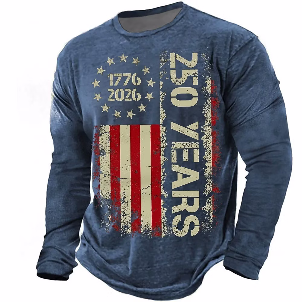 Men's America's 250th Anniversary Long-Sleeve T-Shirt for 2 for $15 + $9 shipping Men's America's 250th Anniversary Long-Sleeve T-Shirt for 2 for $15 + $9 shipping