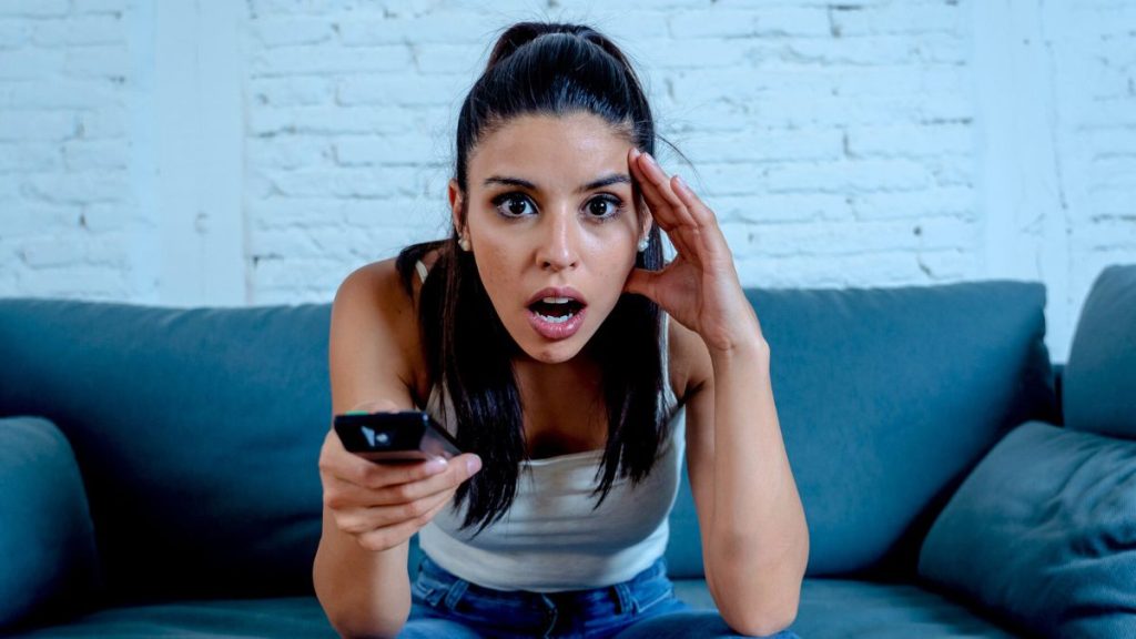 Focused Woman Watching MSN