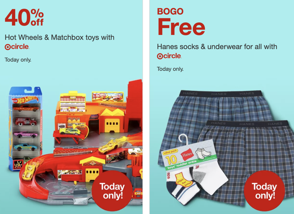 New Target Daily Deals (Hanes, Matchbox and More) New Target Daily Deals (Hanes, Matchbox and More)