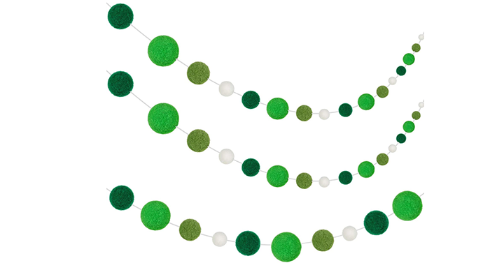 Pom Pom Garlands Green Felt Ball Banners St Patrick’s Day Decorations – Just $6.99! Pom Pom Garlands Green Felt Ball Banners St Patrick’s Day Decorations – Just $6.99!