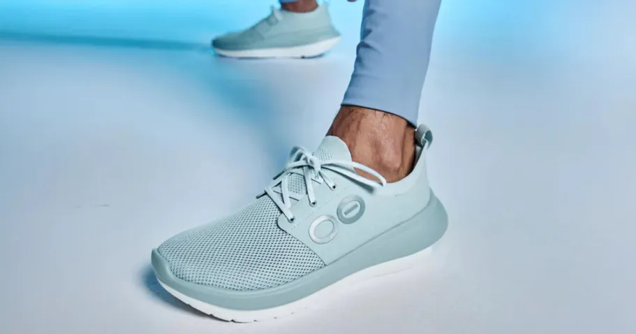 Up to 55% Off OOFOS Shoes + Free Shipping (Sizes Are Going Quickly!) Man wearing OOFOO shoes