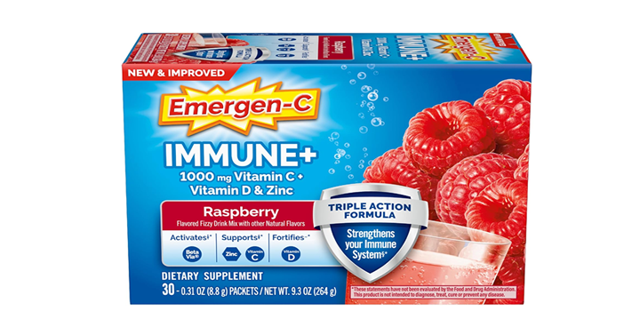 Emergen-C Immune+ Triple Action Immune Support Powder, Raspberry – 30 Count – Just $7.99! Emergen-C Immune+ Triple Action Immune Support Powder, Raspberry – 30 Count – Just $7.99!