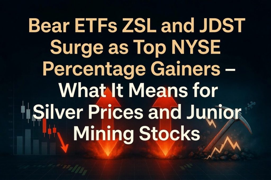 Bear ETFs ZSL and JDST Surge as Top NYSE Percentage Gainers