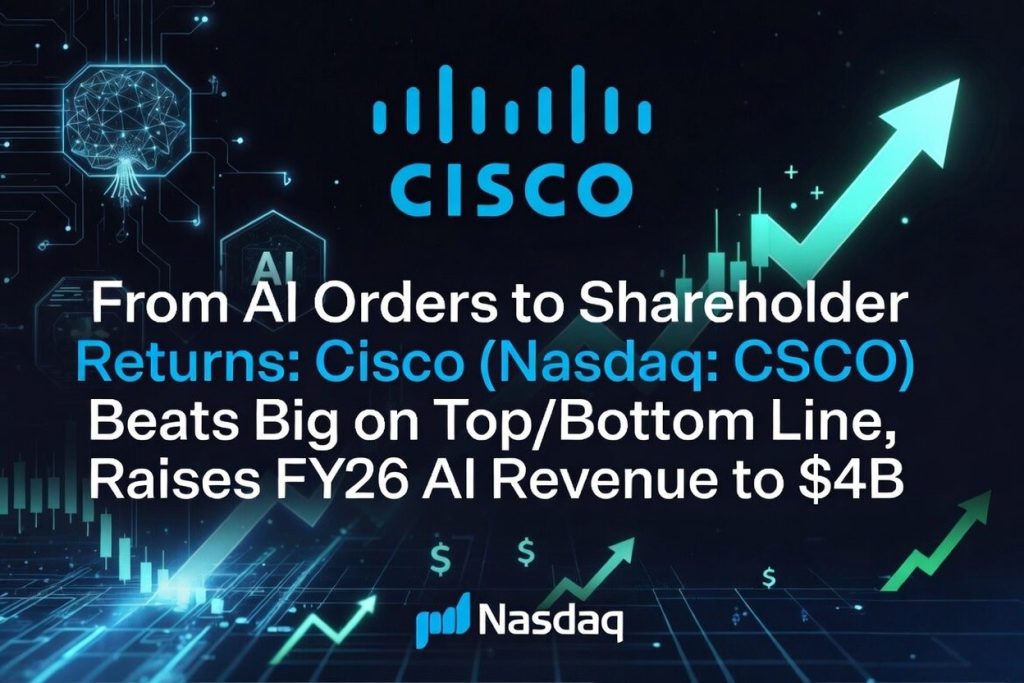 CSCO) Beats Big on Top/Bottom Line CSCO) Beats Big on Top/Bottom Line