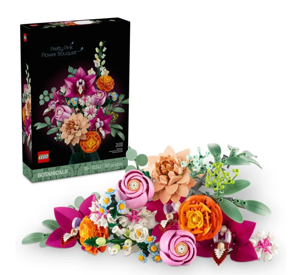 LEGO Botanicals Pretty Pink Flower Bouquet Building Set only $47.98 shipped!