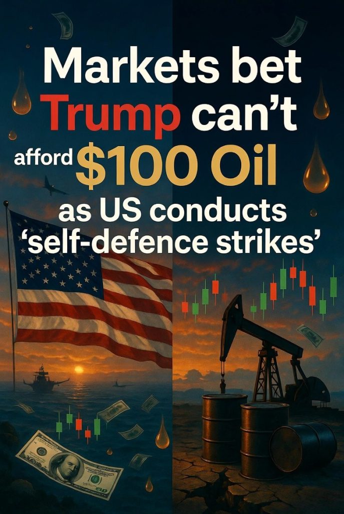 Markets bet Trump can't afford $100 Oil as US conducts 'self-defence strikes'